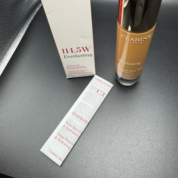 Clarins Everlasting Foundation 114.5W Full Size New in box Retail $48 - Picture 9 of 9
